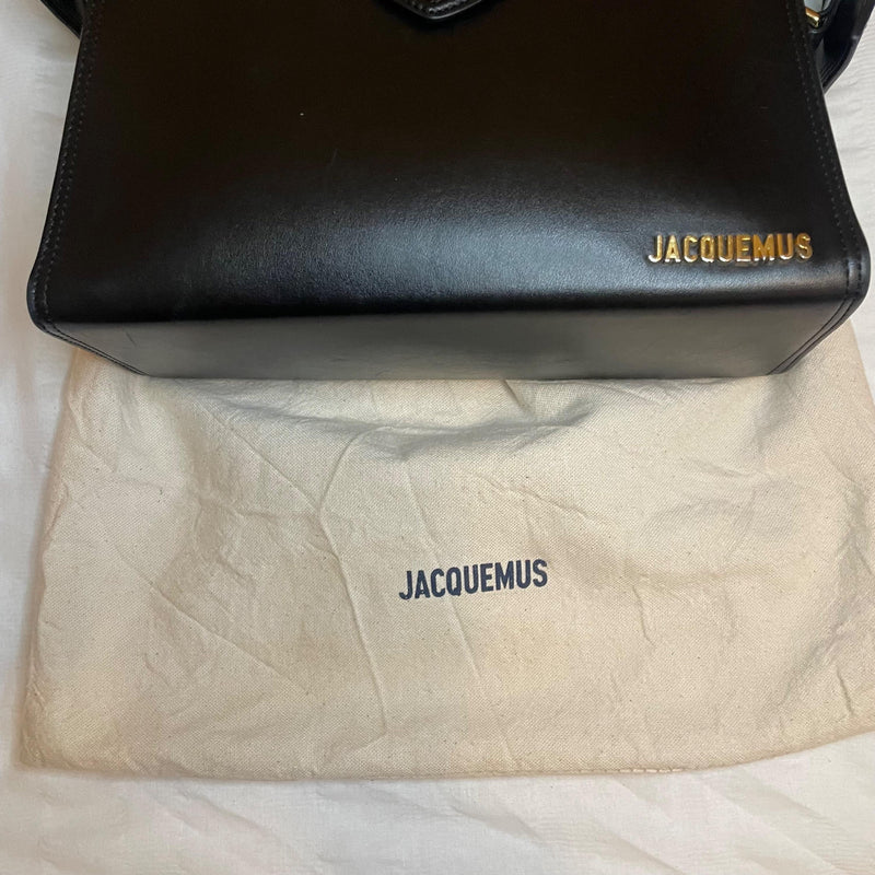 Jacquemus Le Bambino 24 lBlack Leather Shoulder Bag