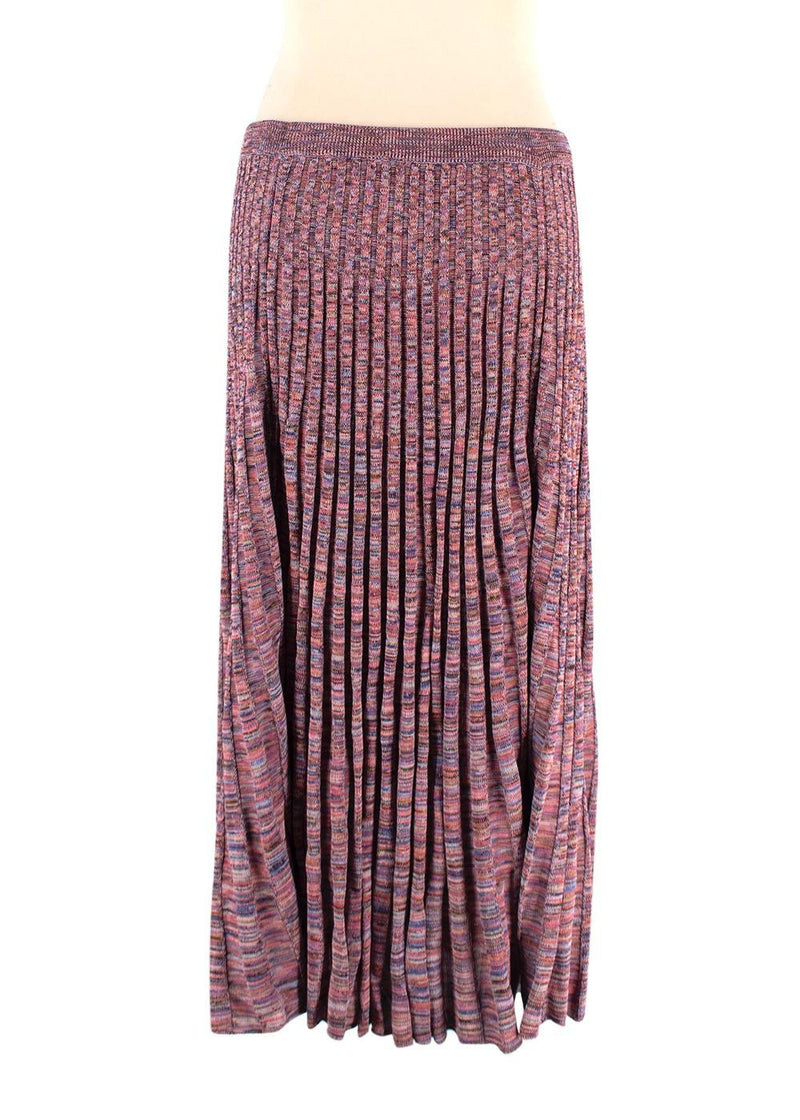 Zimmermann Multicoloured Rib Knit Midi Skirt