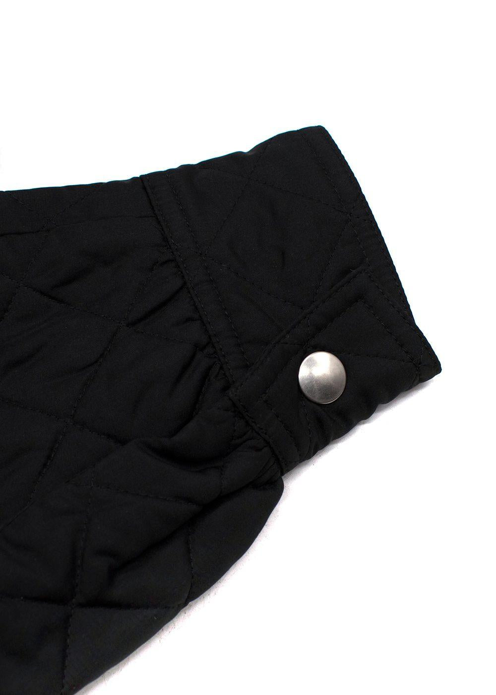 Dior Black Quilted Zip Front Jump Suit