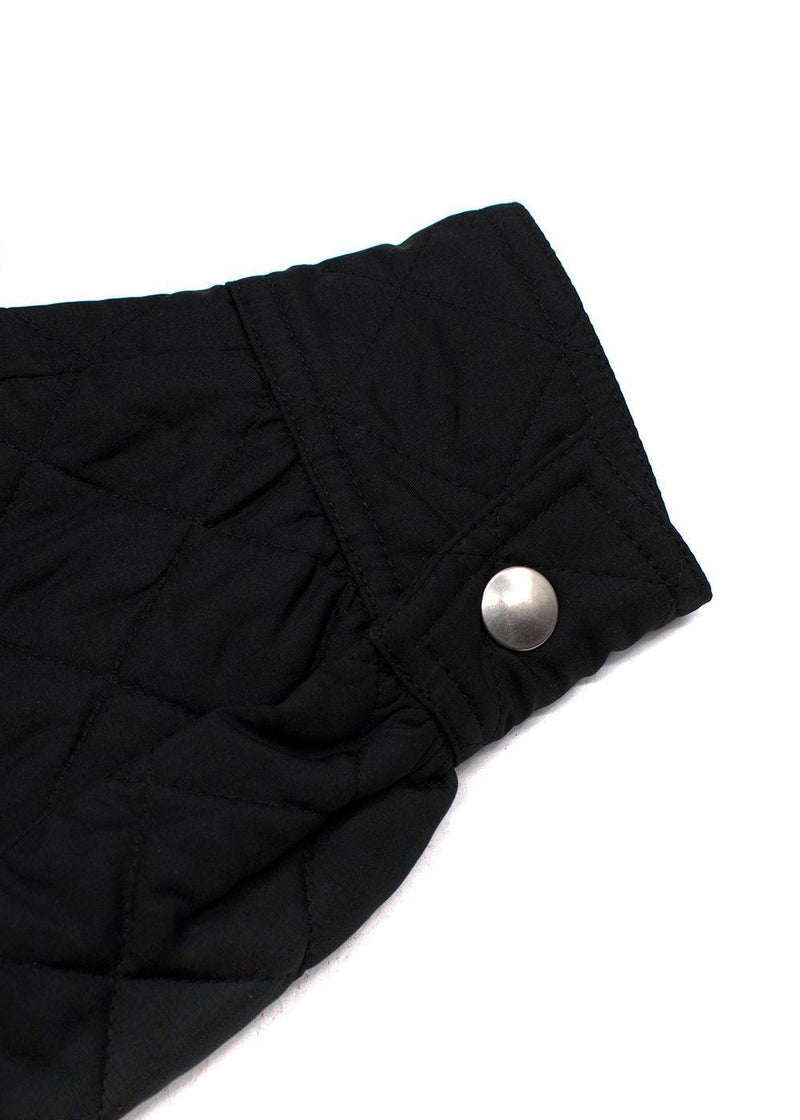 Dior Black Quilted Zip Front Jump Suit
