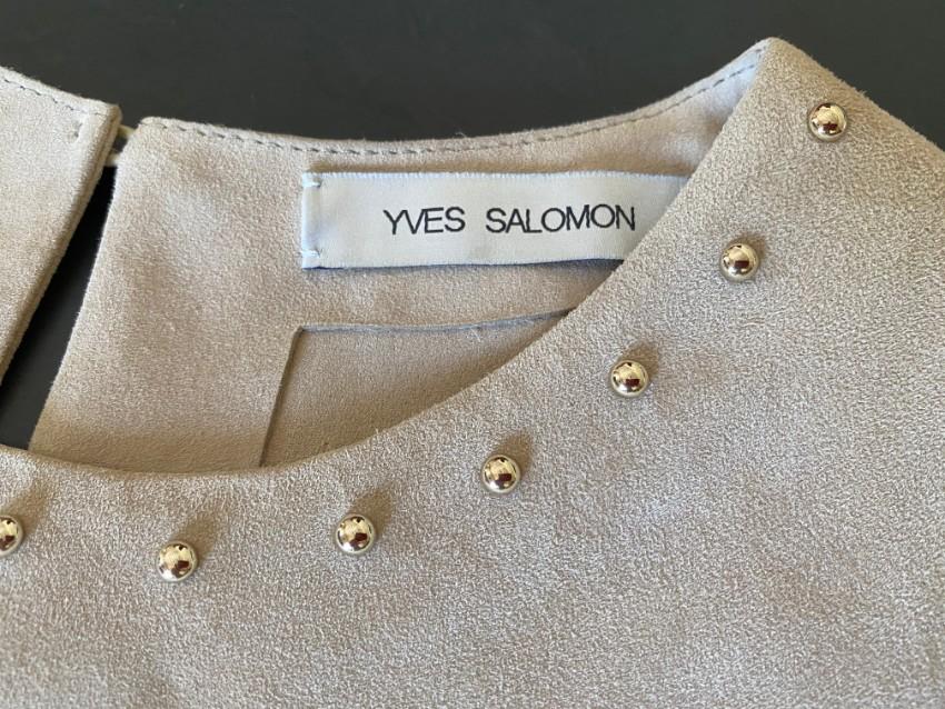 Yves Salomon Suede Studded T-Shirt