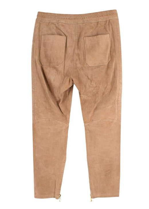 Balmain Camel Suede Joggers