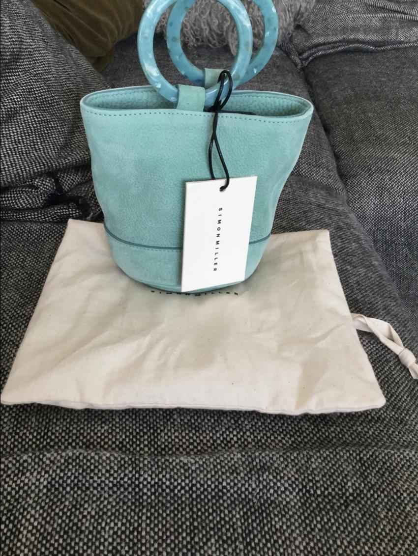 Simon Miller Bonsai 15 Green Nubuck Bucket Bag