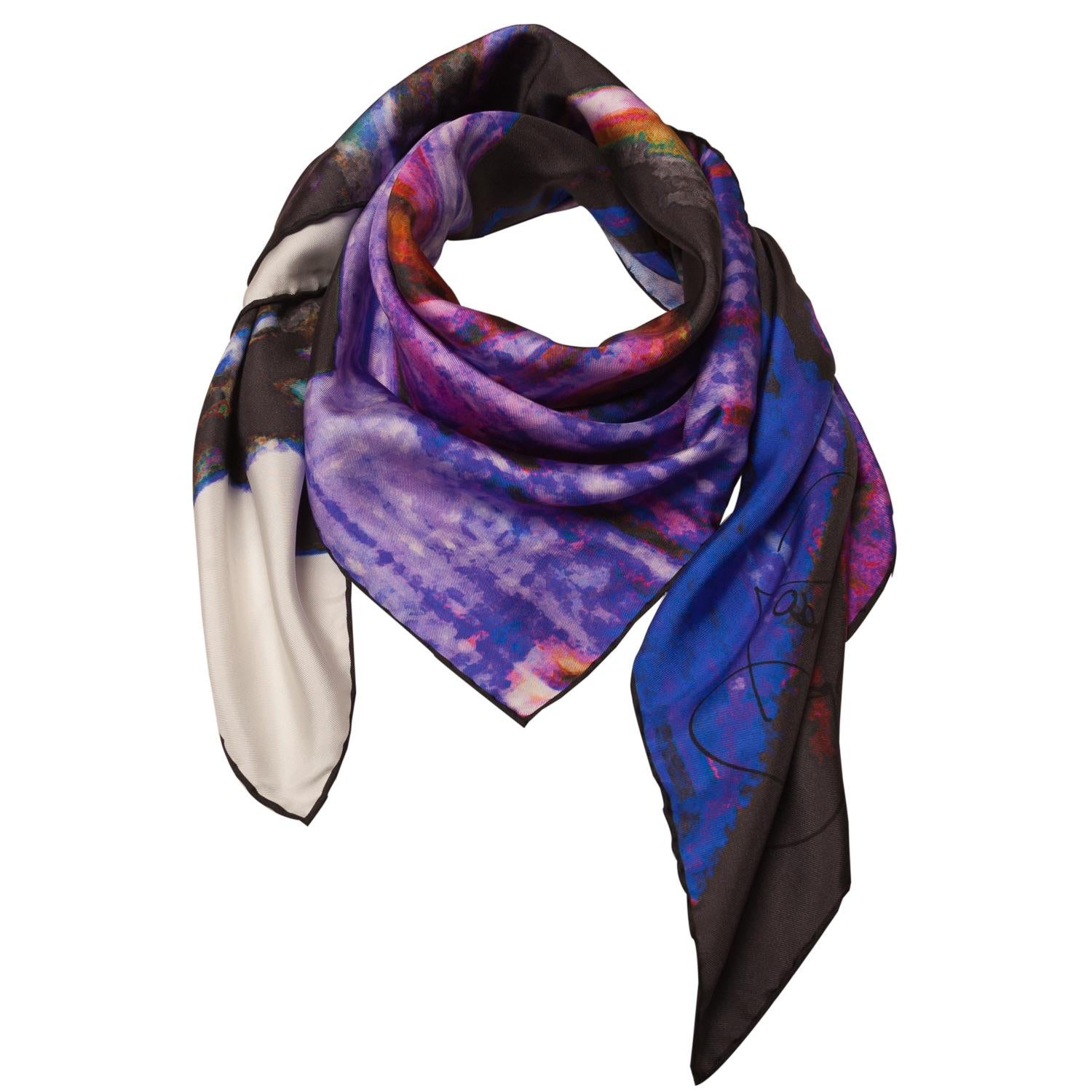 Rosemary Goodenough River Through a Curtain IV Silk Scarf