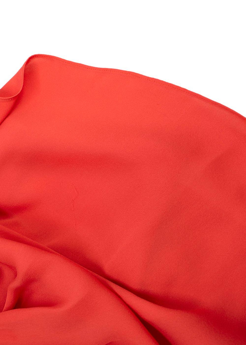 Emilio Pucci Printed-trim Off-shoulder Coral Blouse