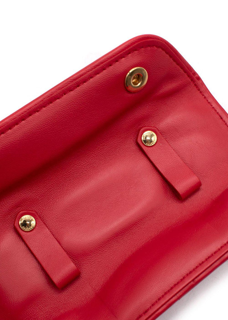 Burberry Bright Red Detachable Leather Lola Shoulder Pad