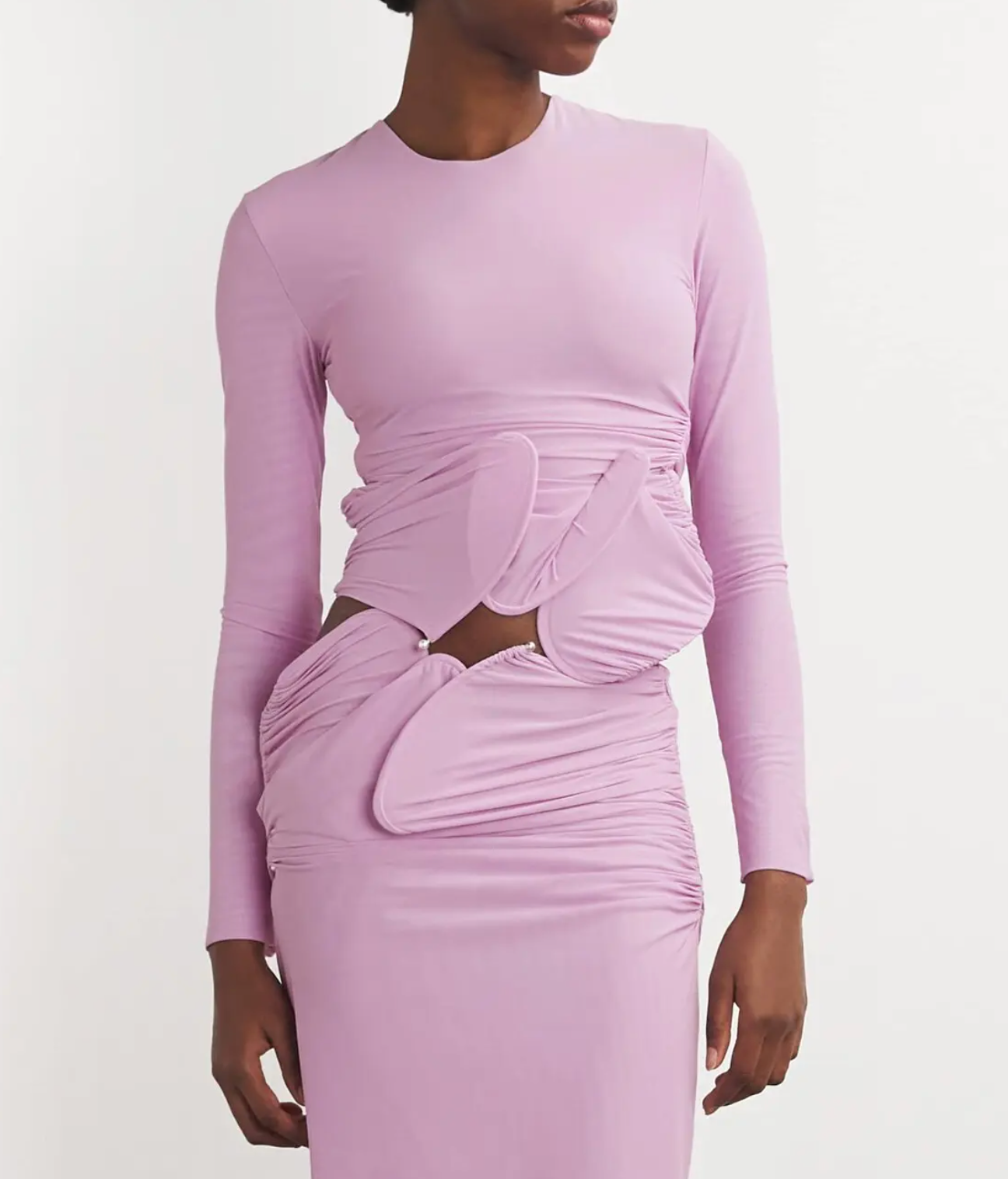 Christopher Esber Venus Looped Ruched Stretch-Jersey Top