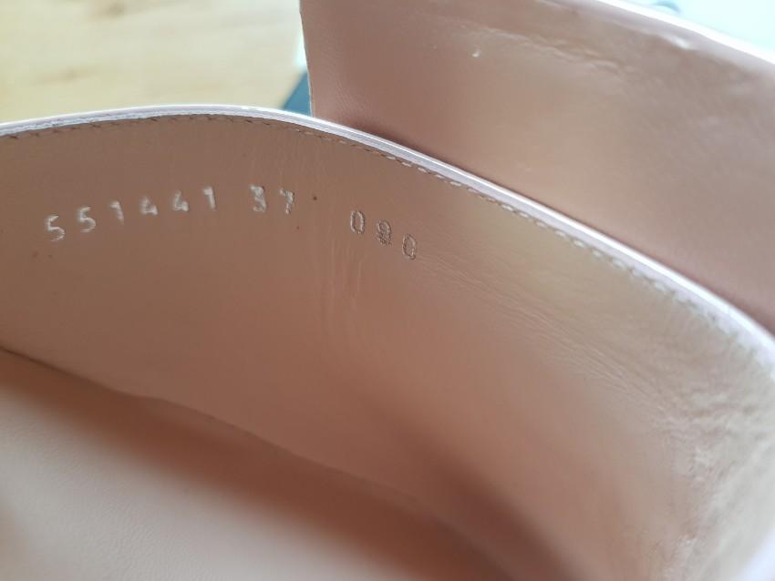 Gucci Nude Crystal Embellished Square G Mules