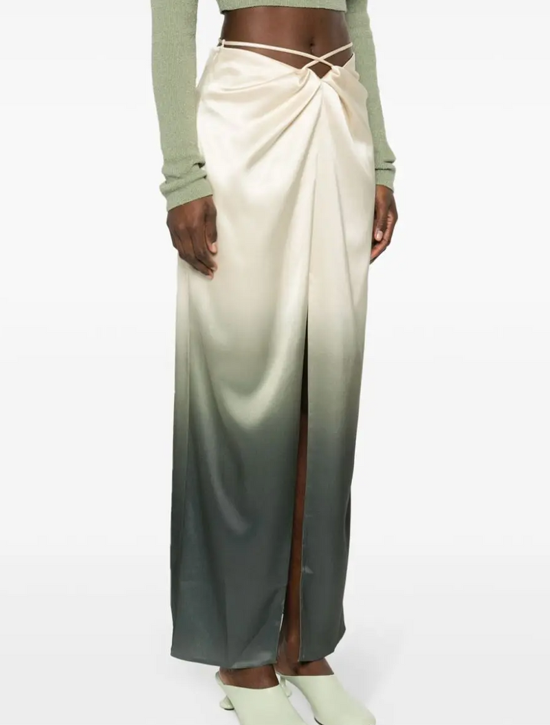 Nanushka  Ombré Satin Maxi Skirt