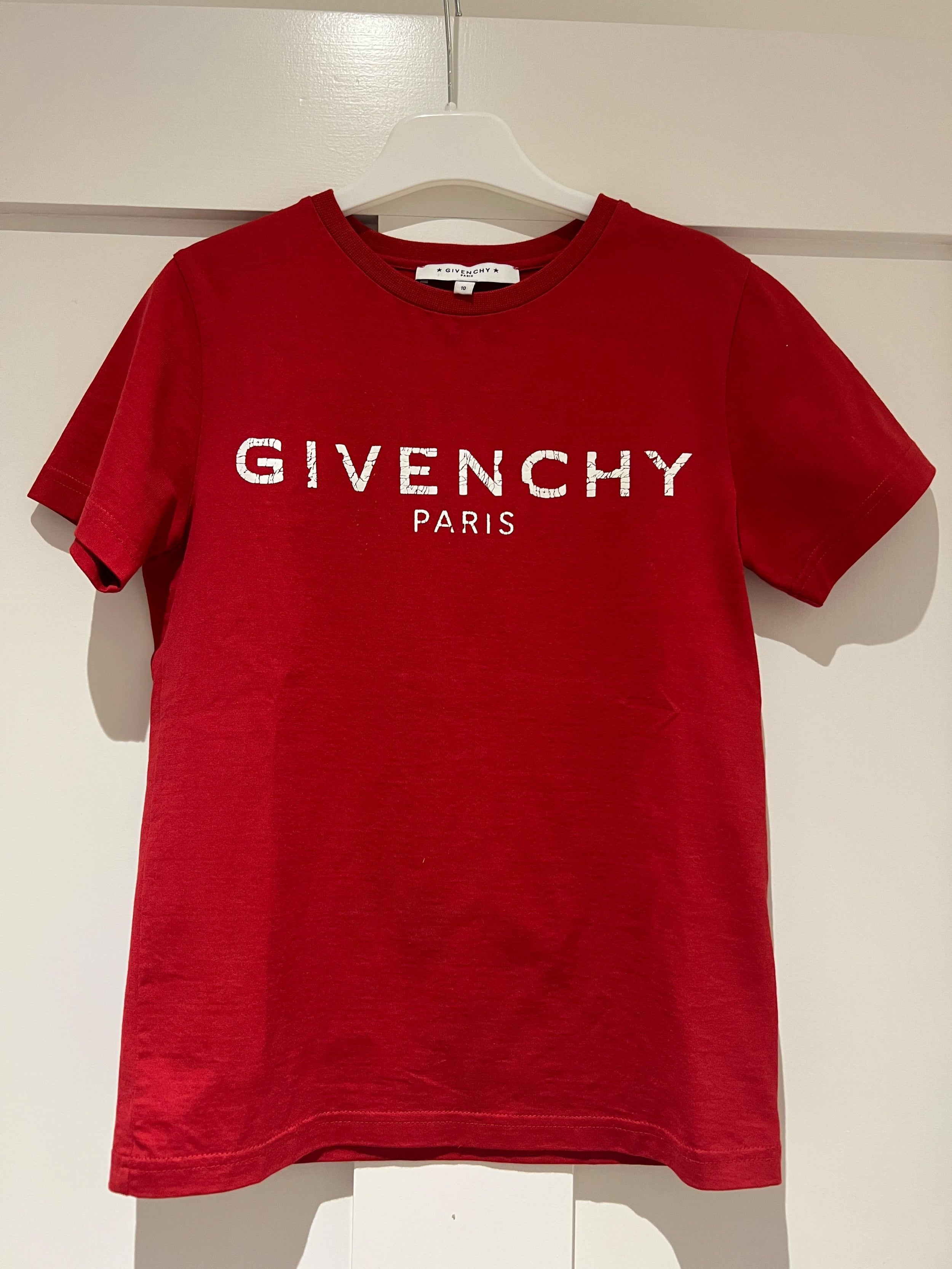 Kids 10Y Red Logo Print T-shirt
