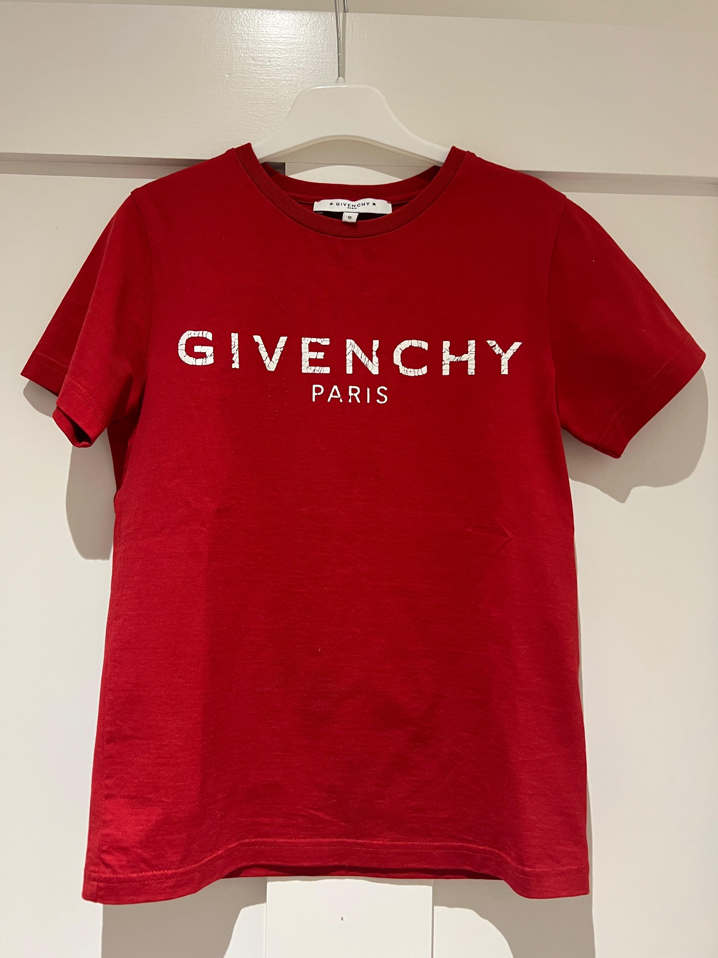 Kids 10Y Red Logo Print T-shirt