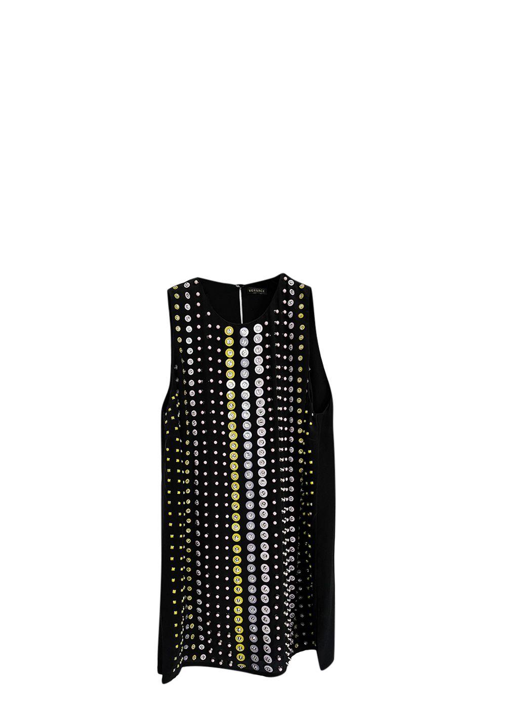 Black Crystal & Bead Embellished Tunic