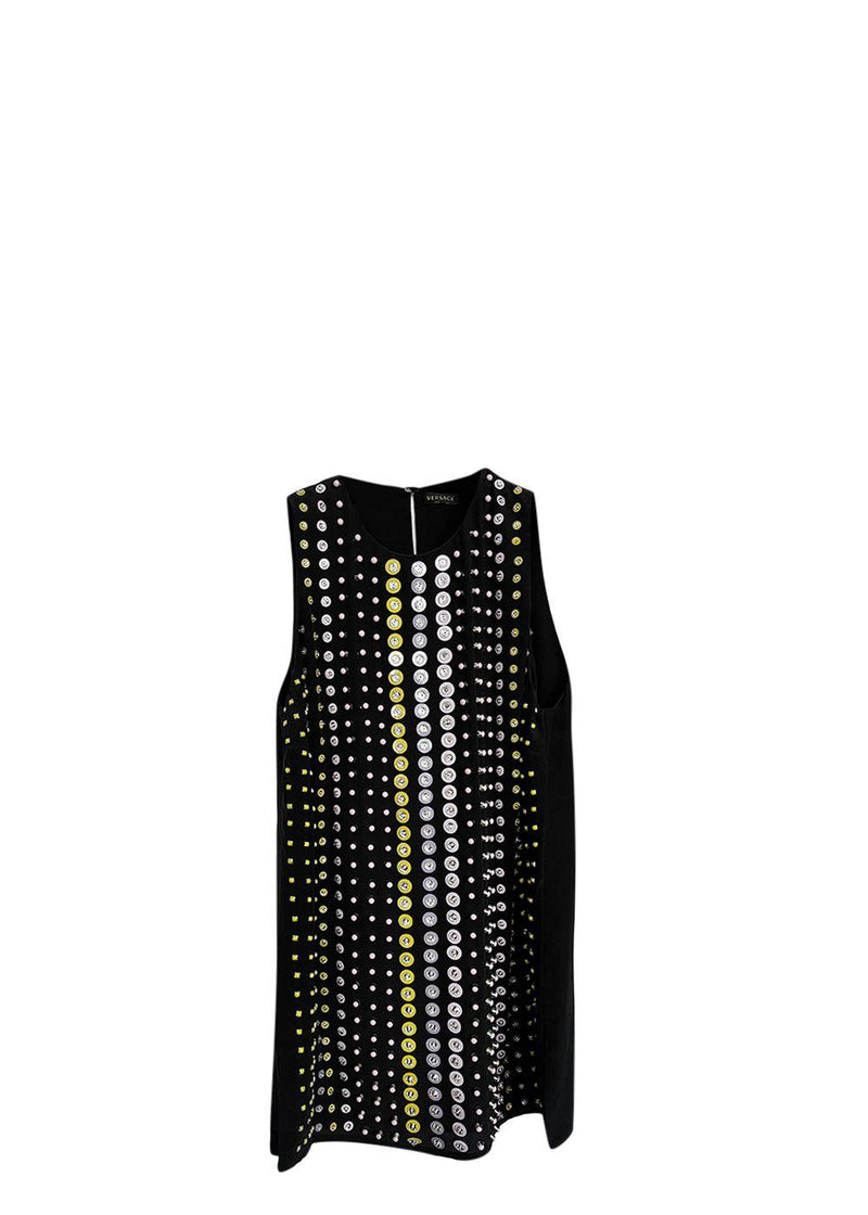 Black Crystal & Bead Embellished Tunic
