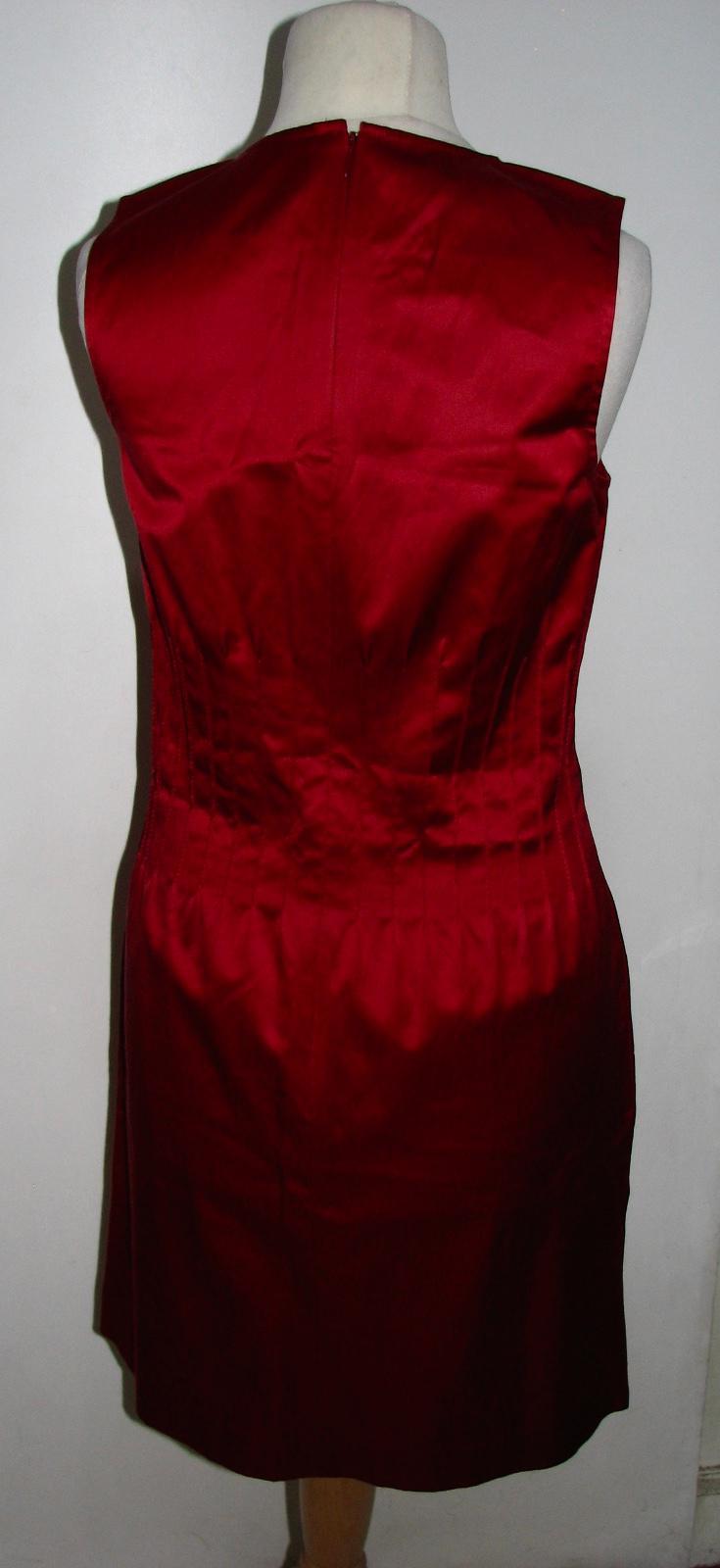 Theory red satin dress
