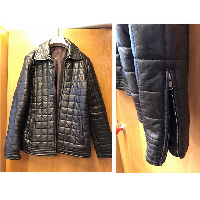 Mulberry Chocolate Brown quilted leather jacket