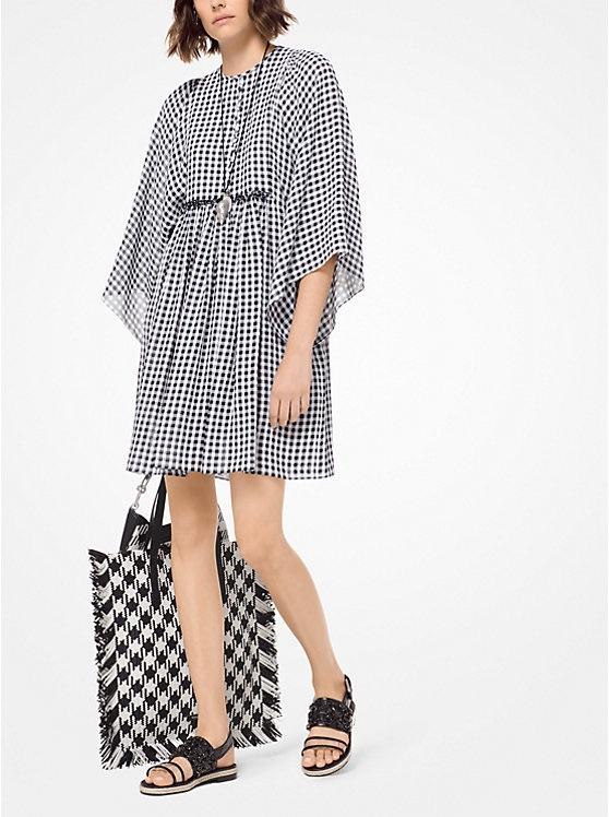 Michael Kors Collection Gingham Seersucker Dress