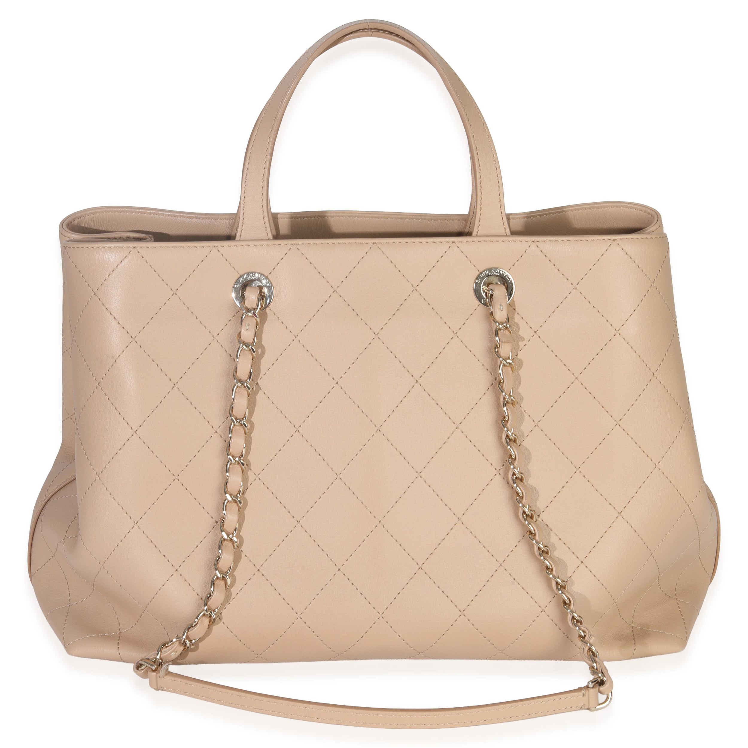 Chanel Quilted Calfskin Large Serial Shopper Tote