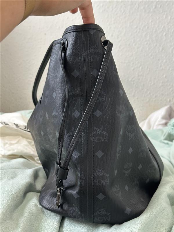 MCM  Black Nappa Leather Tote