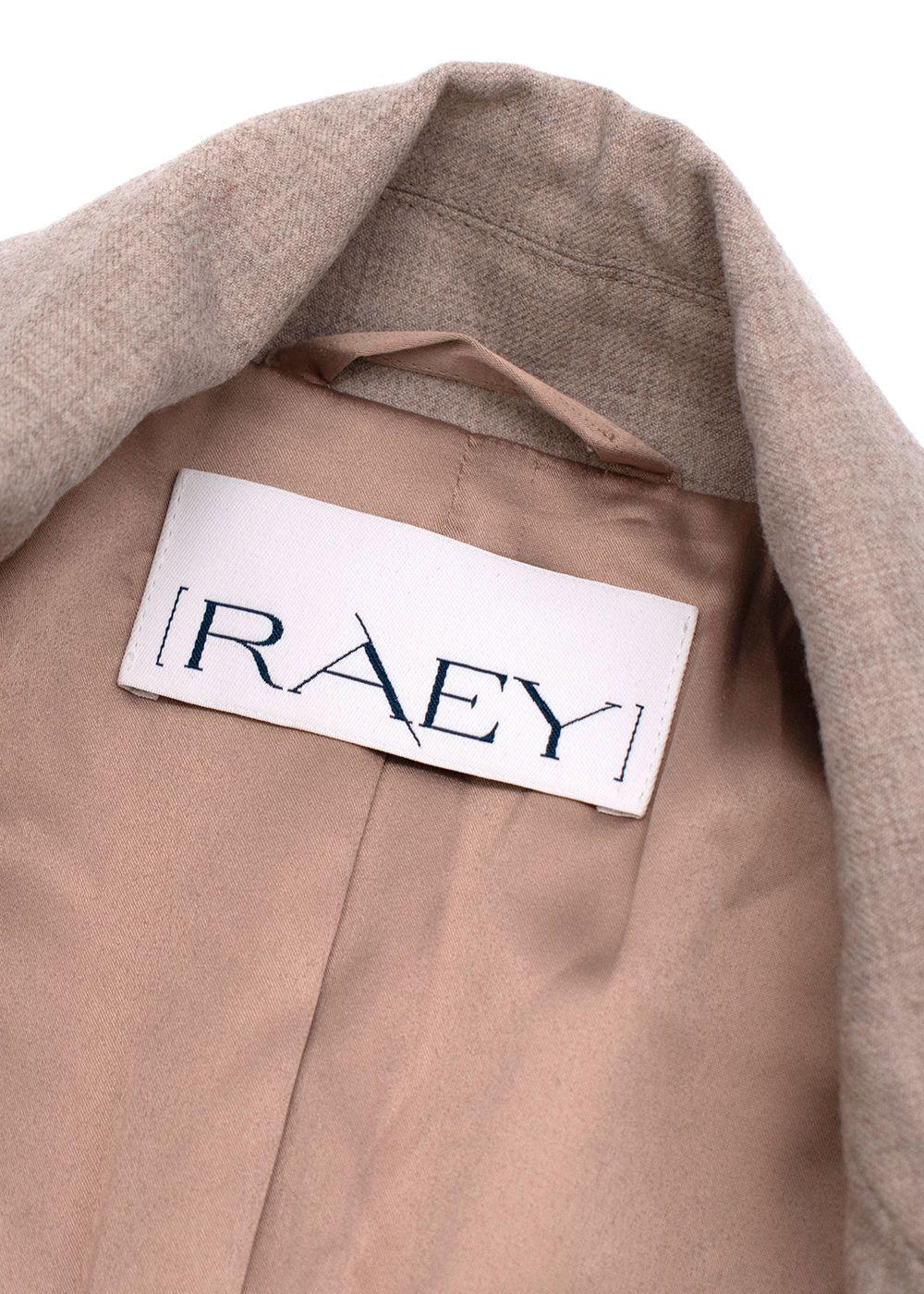 Beige Wool Tailored Jacket and Trousers Set