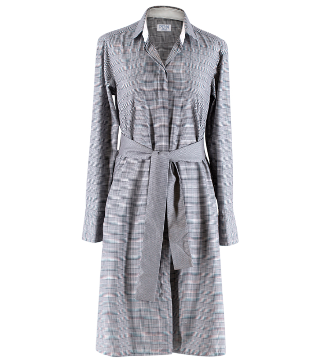 PDN London Prince of Wales Check Cotton Shirt Dress