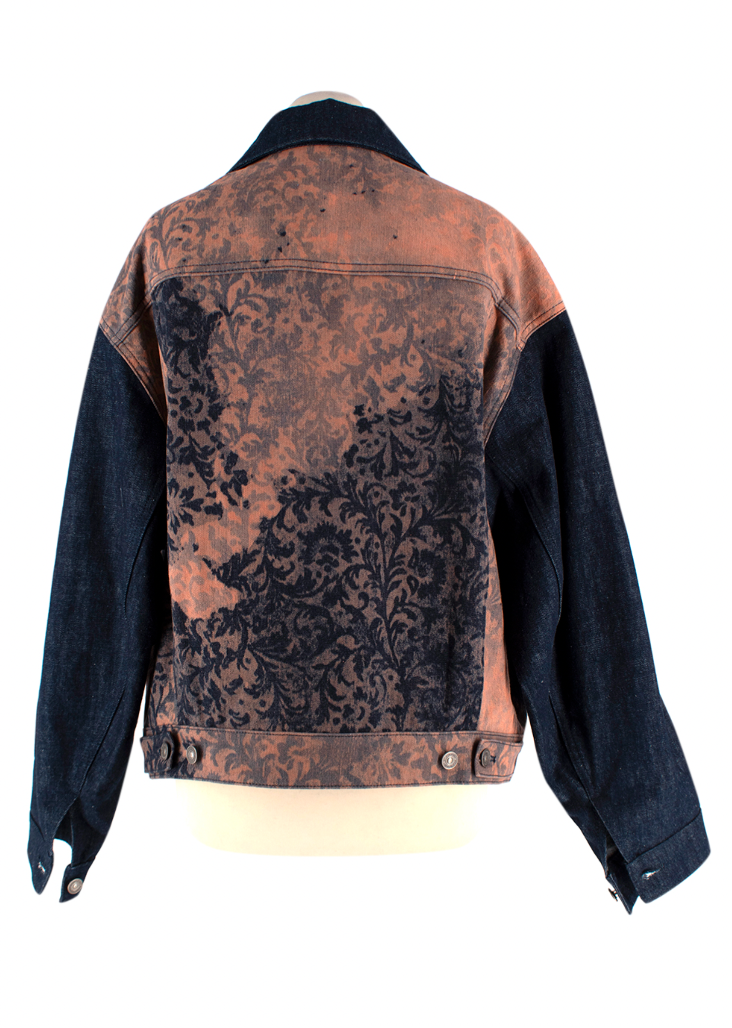 Dior SS23  Navy Paisley Printed Denim Jacket