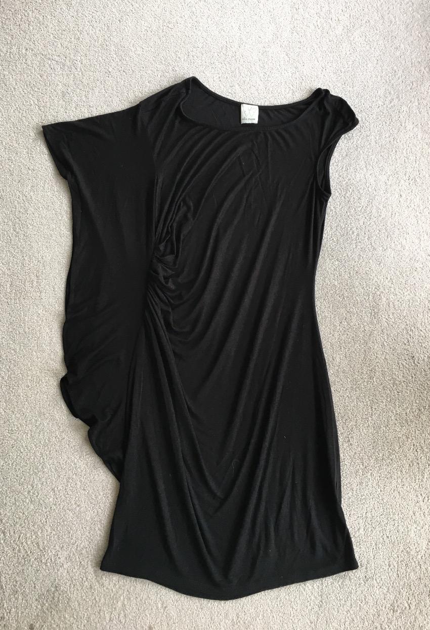 Ella Moss asymmetric flutter black dress
