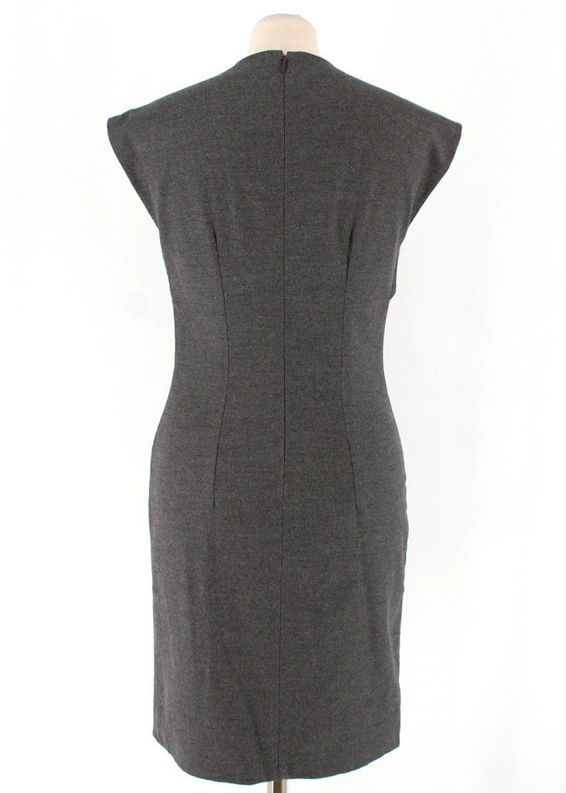 Gucci Grey Wool Tailored Dress