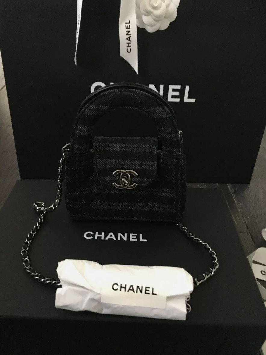 Chanel Nano Denim Shopping Bag