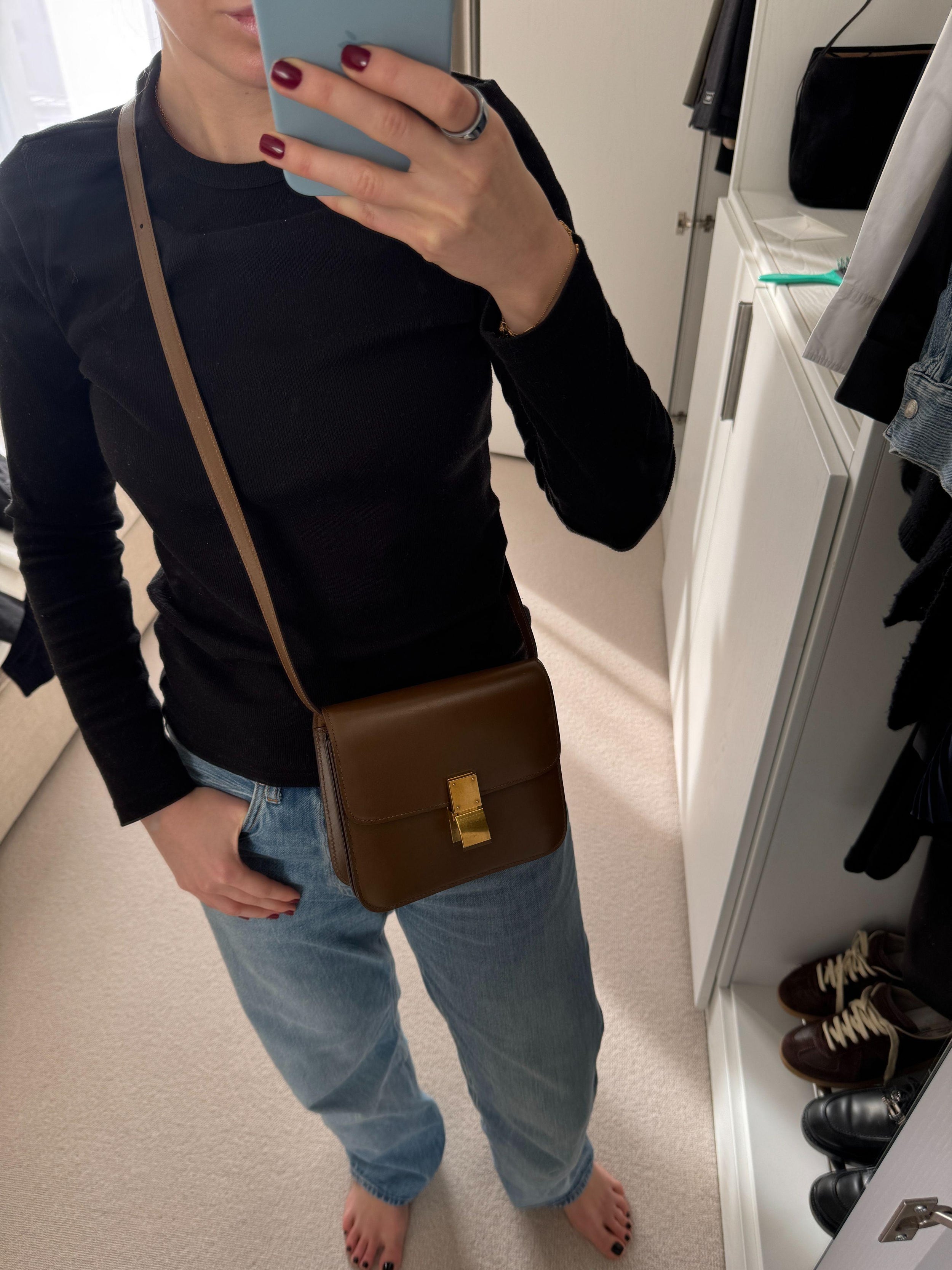Celine Classic Tan Leater Box Bag