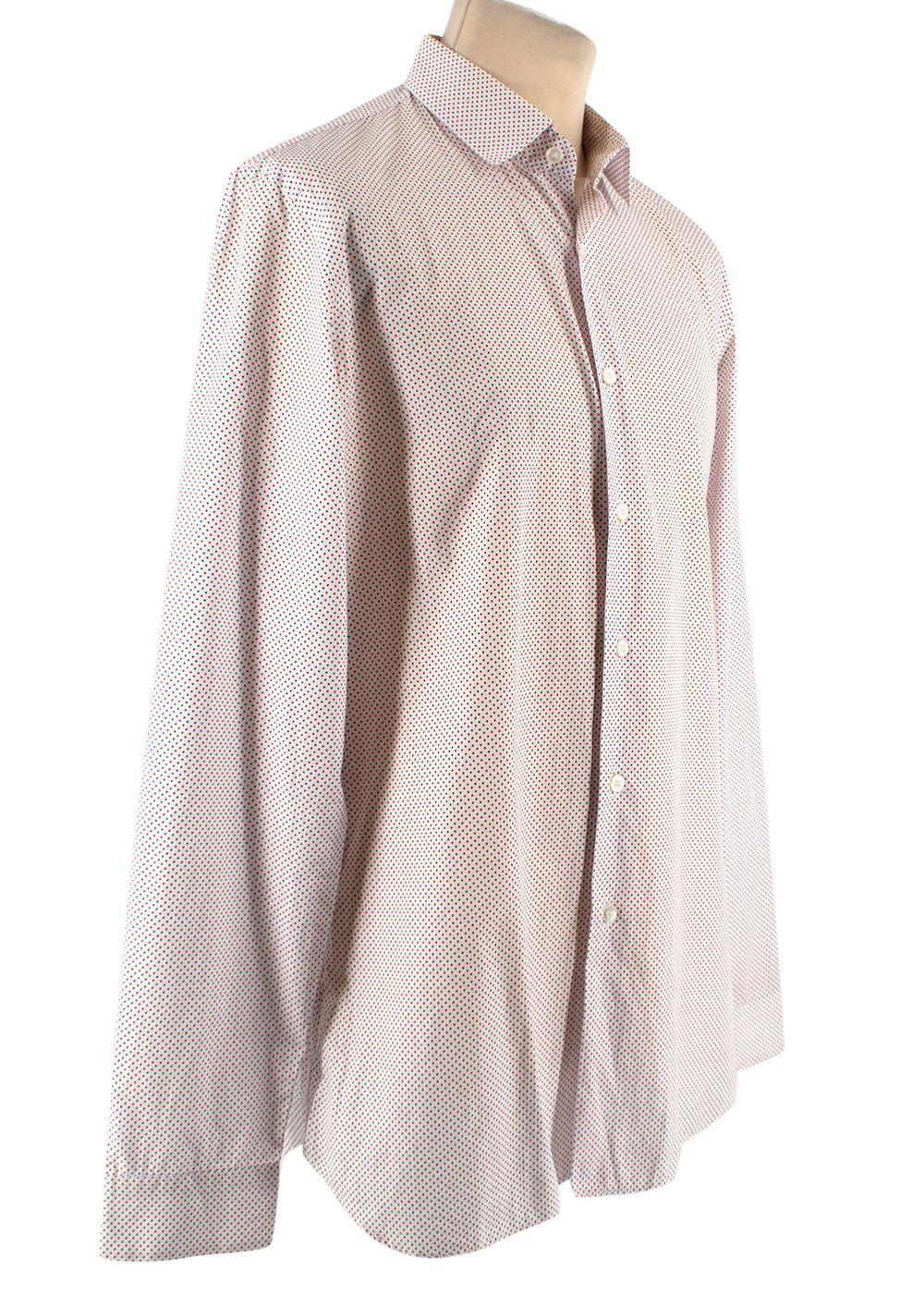 Red & Blue Square Print Button Down Shirt