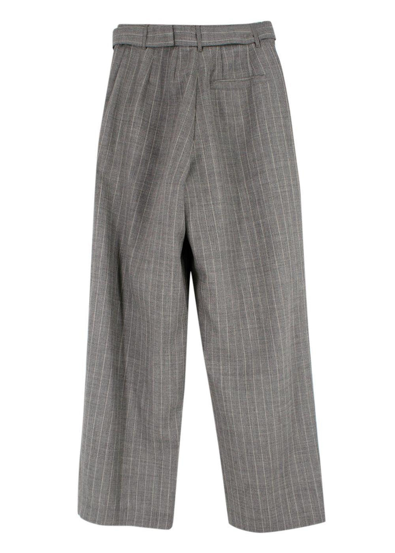 There Was One  Grey Pinstripe Blazer and Tailored Trouser Suit