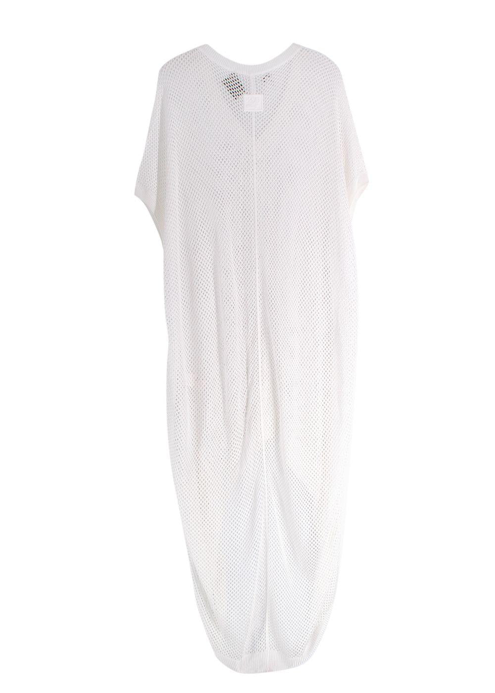 Loewe x Paulas Ibiza White Cotton Fishnet Dress