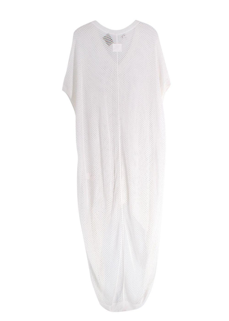 Loewe x Paulas Ibiza White Cotton Fishnet Dress