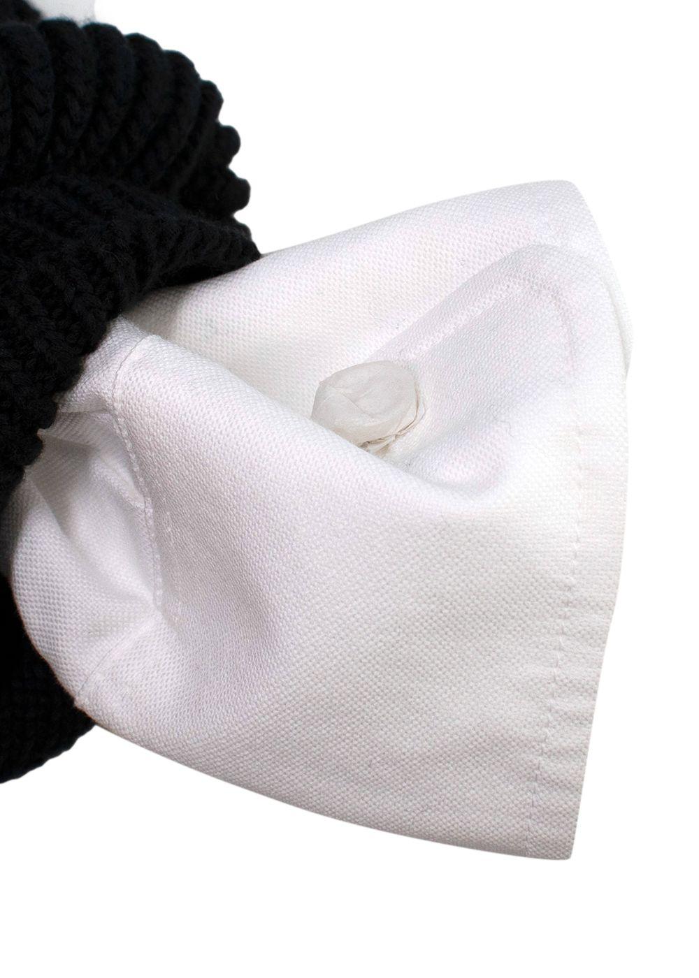 Alexander Wang Black Overlay Oxford  Knit Shrug Shirt