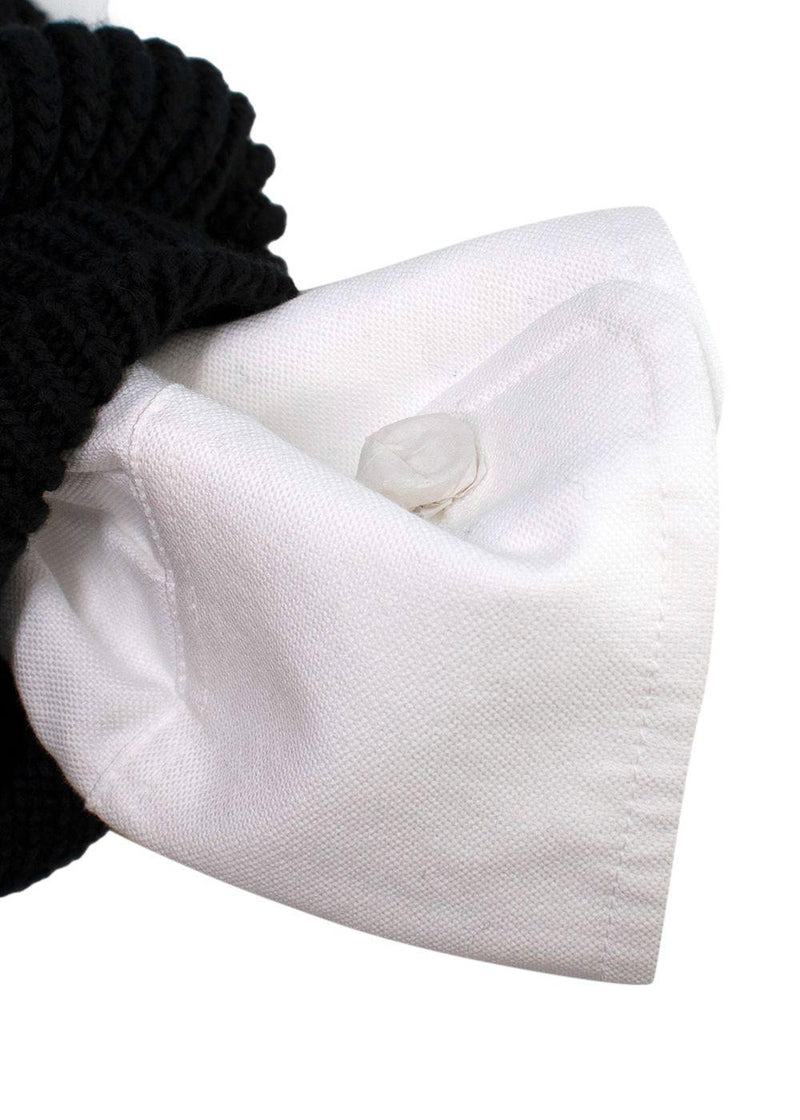Alexander Wang Black Overlay Oxford  Knit Shrug Shirt