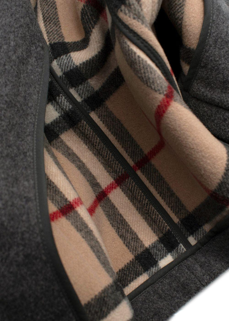 Burberry Grey Wool Double Breated Jacket/coat