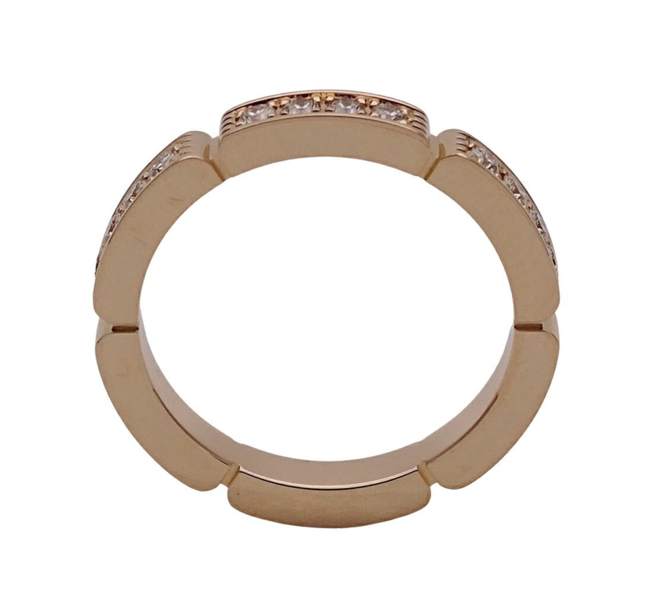 Cartier Rose Gold Maillon Panthère Ring  Size 48