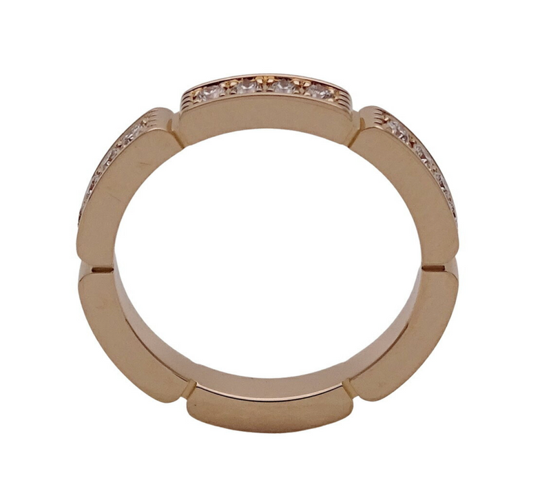 Cartier Rose Gold Maillon Panthère Ring  Size 48