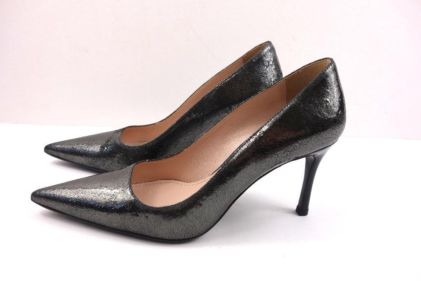 Miu Miu Pewter Metallic High Heel Pumps