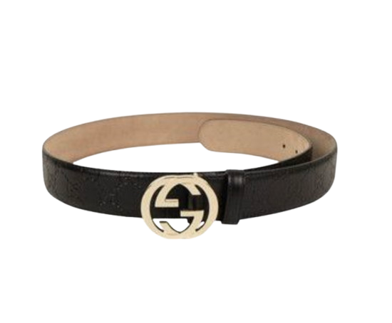 Gucci Black Leather Belt