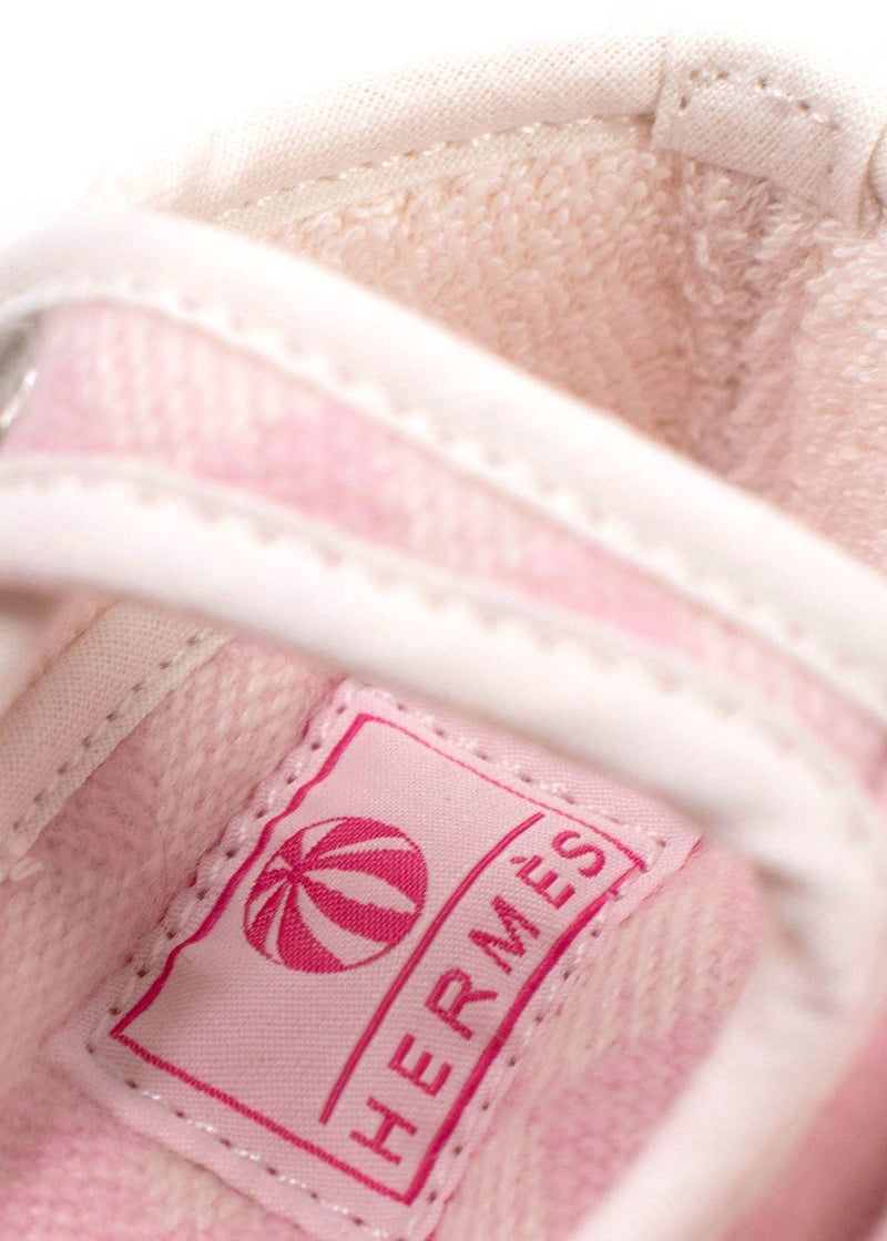 Hermes Pink Chequered Baby Booties