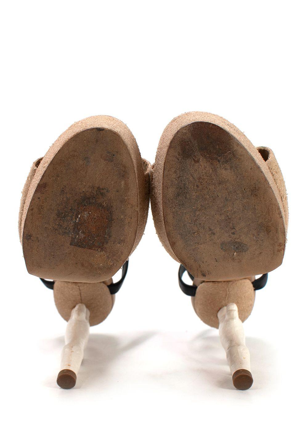Chanel Beige Sand and Coral Heels