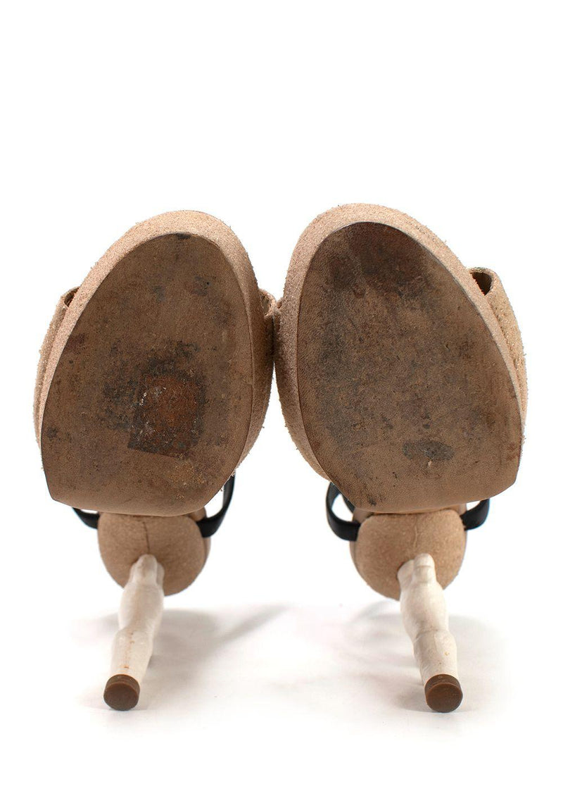 Chanel Beige Sand and Coral Heels