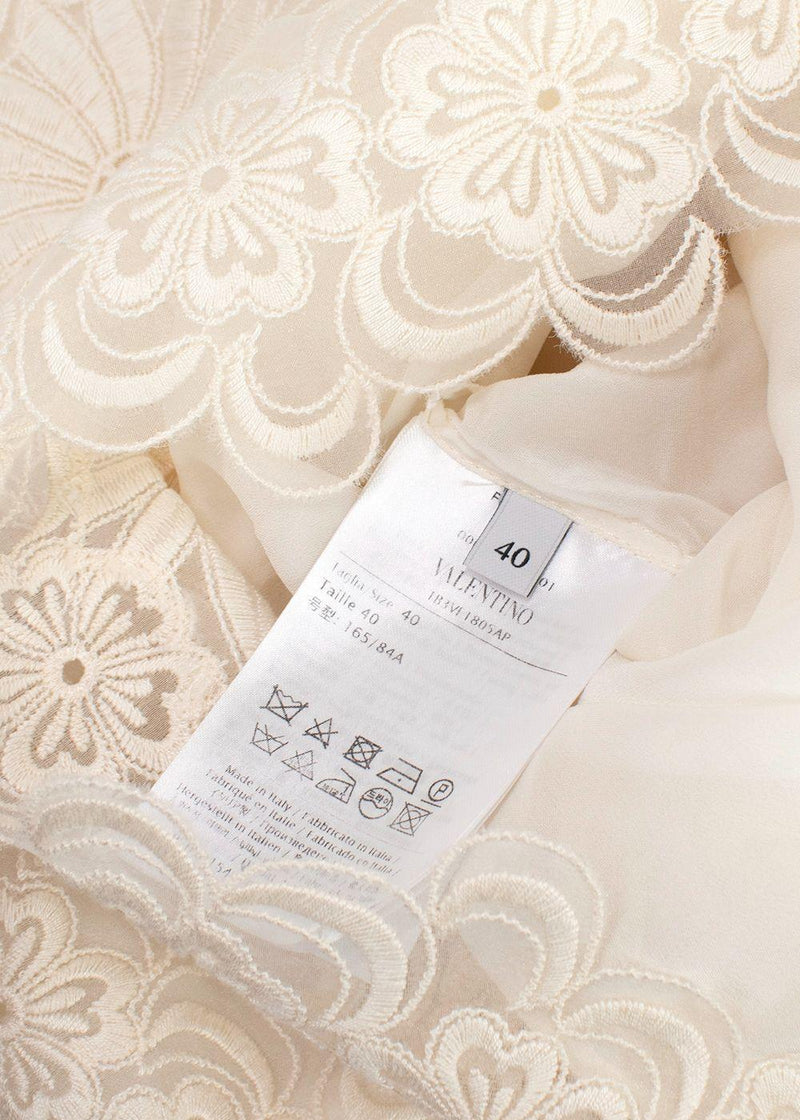 Ivory Floral Embroidered Playsuit