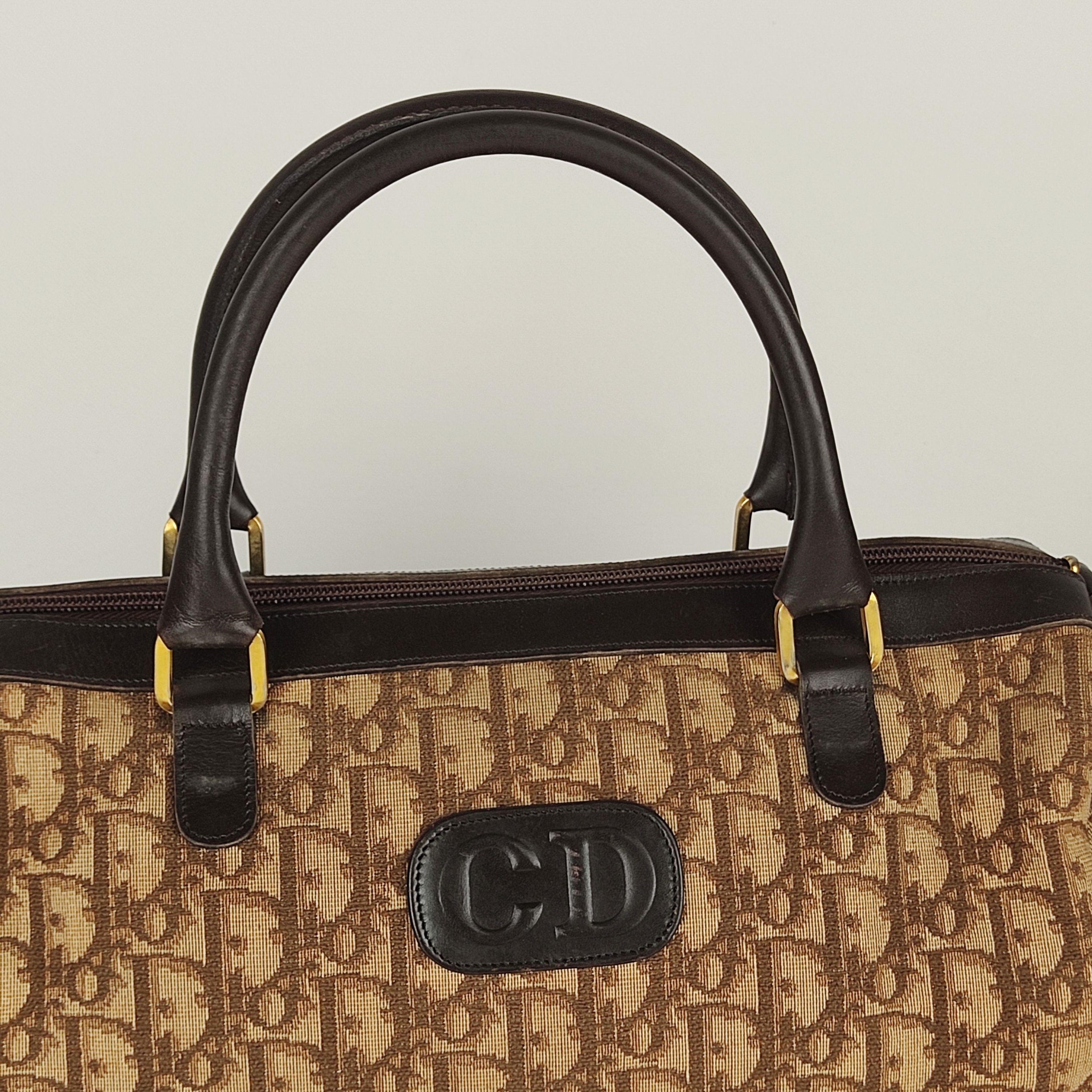 Vintage brown Oblique jacquard Trotter bag