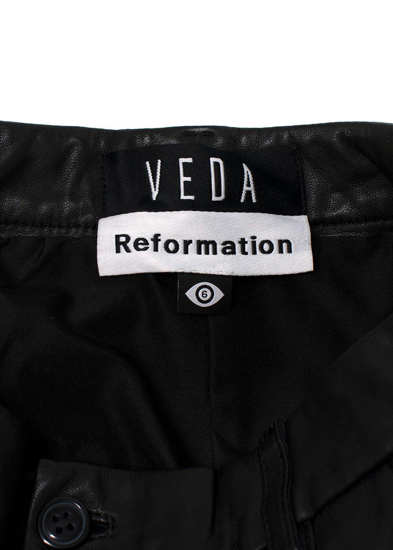 Reformation Veda Cynthia Leather Trousers