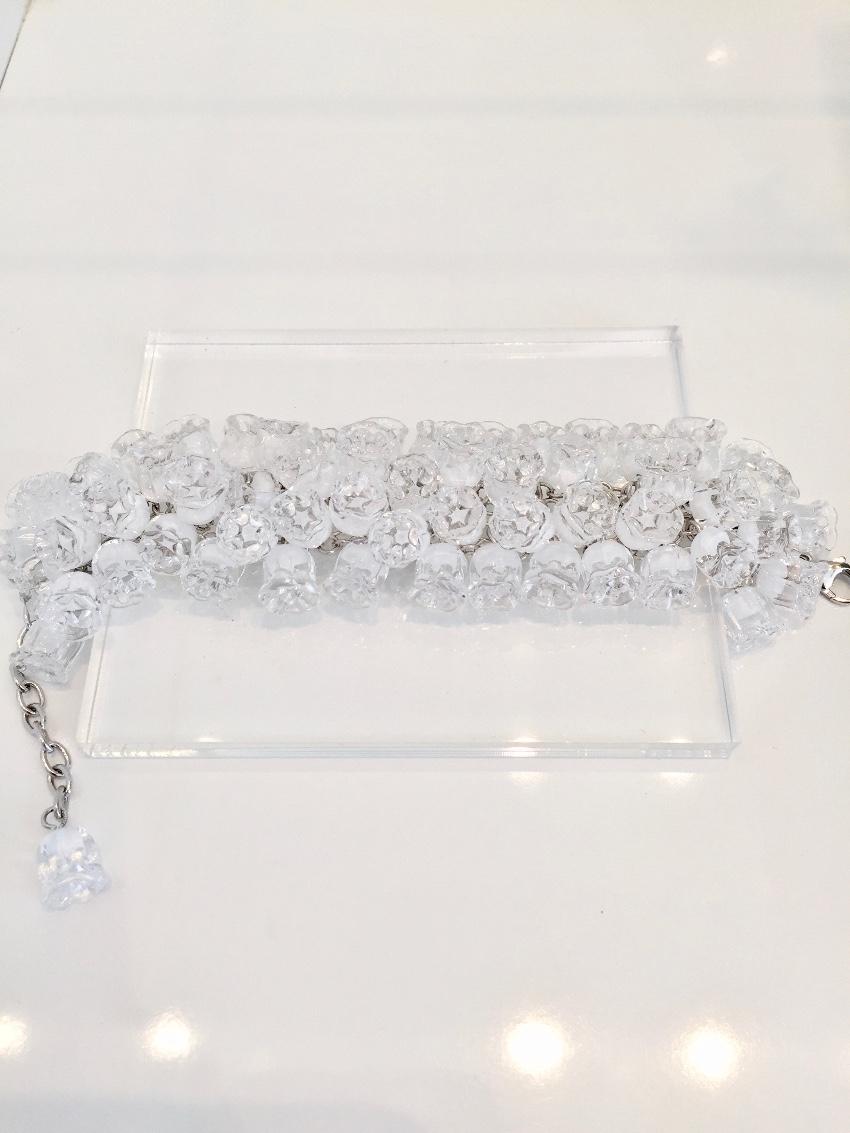 Lalique Rare Muguet Lily of the Valley Crystal Bracelet
