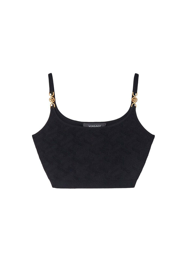 La Greca Medusa Jacquard Crop Top