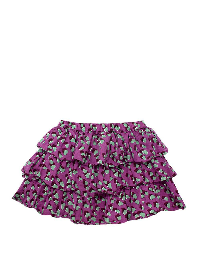 Gucci Kids Purple Ruffle Tiered Mini Skirt
