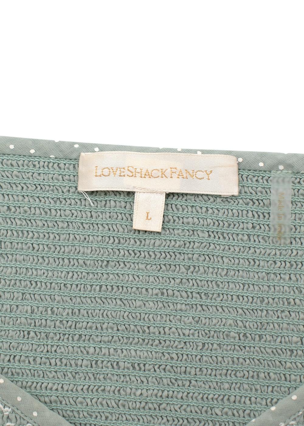 Pale Green Shirred Tilly Smock Top